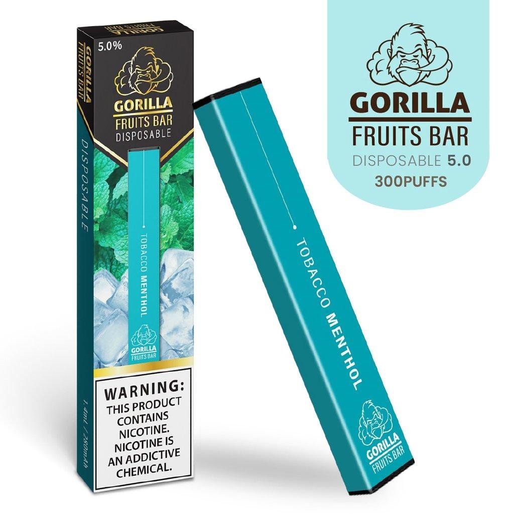 TOBACCO MENTHOL GORILLA FRUIT BAR DISPOSABLE TOBACCO MENTHOL GORILLA FRUIT BAR DISPOSABLE