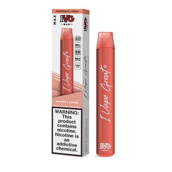 MANGO LYCHEE IVG BAR MAX DISPOSABLE | 3000PUFF