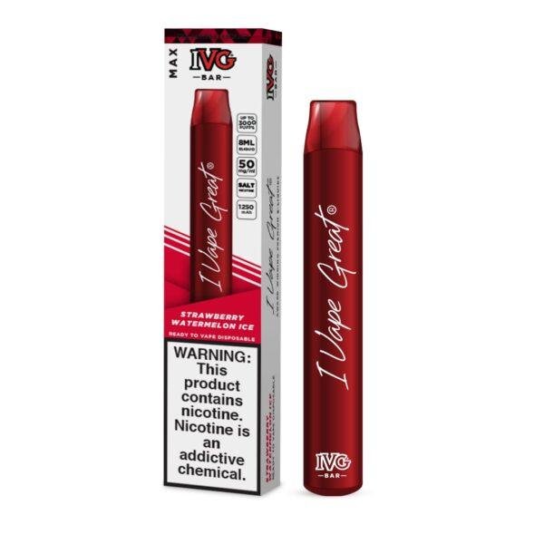 STRAWBERRY WATERMELON ICED IVG BAR MAX DISPOSABLE | 3000PUFF