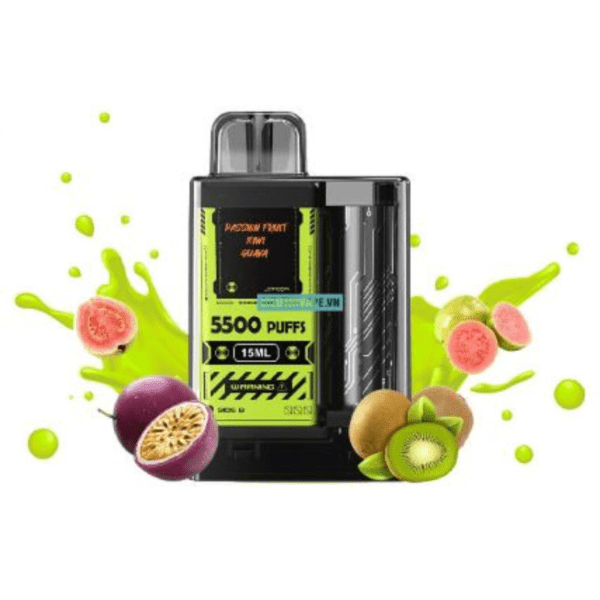 Kiwi passion fruit guava - Vapengin Disposable 5500 Puff Rechargeable