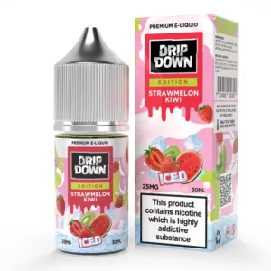 <h1>ICED STRAWMELON KIWI DRIP DOWN</h1> Iced Strawmelon Kiwi by Drip Down in a 30ml bottle offers a refreshing and invigorating vaping experience that combines the sweetness of ripe strawberries and watermelon with the tangy zest of kiwi, all infused with a cool menthol finish. From the first inhale, Iced Strawmelon Kiwi delights with the juicy essence of fresh strawberries. This initial burst of flavor is complemented by the succulent sweetness of ripe watermelon, creating a rich and satisfying fruity base. As the flavor develops on your palate, the addition of tangy kiwi adds a bright and citrusy note that balances the sweetness and adds a layer of complexity to the blend. The combination of these three fruits creates a harmonious symphony of flavors that is both vibrant and deeply satisfying. <div id="row-1893878675" class="row row-collapse row-full-width align-middle"> <strong>YOU CAN EXPLORE MORE DRIP DOWN FLAVORS<a href="https://farwa.abdulkareem.online/product-category/e-liquids/salt-nic-in-pakistan/drip-down-ejuice-pakistan/"> HERE!</a></strong> <p class="selectable-text copyable-text iq0m558w g0rxnol2" dir="ltr"><span class="selectable-text copyable-text">At Rockstar, we believe every purchase is an experience of convenience, quality, and satisfaction.</span></p> <p class="selectable-text copyable-text iq0m558w g0rxnol2" dir="ltr"><span class="selectable-text copyable-text jv8stmnn">*</span><b><strong class="selectable-text copyable-text nbipi2bn">Price Match Guarantee:</strong></b><span class="selectable-text copyable-text jv8stmnn">*</span><span class="selectable-text copyable-text"> We’re committed to offering you the best value on your purchases. If you find a lower price on an identical item from a competitor, simply let us know, and we’ll beat it.</span></p> <p class="selectable-text copyable-text iq0m558w g0rxnol2" dir="ltr"><span class="selectable-text copyable-text">Shop with confidence, knowing that you’re getting the best deal possible. Enjoy the ease of browsing and purchasing from the comfort of your home, Explore our catalog, place order, and get doorstep delivery. Our knowledgeable and friendly team is here to assist you with your order to make your shopping enjoyable,</span></p> <p class="selectable-text copyable-text iq0m558w g0rxnol2" dir="ltr"><span class="selectable-text copyable-text">We are located just around the corner in <a href="https://www.google.com/maps?ll=24.797475,67.044777&z=16&t=m&hl=en&gl=US&mapclient=embed&cid=3248600491974334453" target="_blank" rel="noopener">DHA Phase 5</a> & <a href="https://www.google.com/maps/place/Rockstar+Vapor+Co+-+Clifton+(Vape+Store)/@24.8271319,67.0278464,17z/data=!4m14!1m7!3m6!1s0x3eb33d243236324b:0xaa9b07f8edc863c0!2sRockstar+Vapor+Co+-+Clifton+(Vape+Store)!8m2!3d24.8271319!4d67.0304213!16s%2Fg%2F11twsg4yj7!3m5!1s0x3eb33d243236324b:0xaa9b07f8edc863c0!8m2!3d24.8271319!4d67.0304213!16s%2Fg%2F11twsg4yj7?entry=tt" target="_blank" rel="noopener">Clifton Boat Basin</a>, any of our store is your go-to spot for the latest vape gear, trendsetting flavors, and a vibe that’s as chill as it gets.</span></p> <div id="col-1820278666" class="col medium-4 small-4 large-4"> <div class="col-inner"> <div class="icon-box featured-box icon-box-center text-center"> <div class="icon-box-img"> <div class="icon"></div> </div> </div> </div> </div> </div> ICED STRAWMELON KIWI DRIP DOWN
