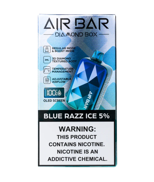 BLUE RAZZ ICE AIR BAR DIAMOND BOX DISPOSABLE