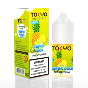 <h1>PINEAPPLE KIWI TOKYO SUPER COOL SERIES</h1> Introducing the Pineapple Kiwi Tokyo Super Cool Series 30 ml, a vibrant burst of tropical flavor that transports you to sun-soaked shores with every puff. This e-liquid combines the juicy sweetness of ripe pineapple with the refreshing zing of kiwi, creating a perfectly balanced blend that's both invigorating and delicious. <strong>YOU CAN EXPLORE MORE TOKYO FLAVORS <a href="https://farwa.abdulkareem.online/product-category/e-liquids/salt-nic-in-pakistan/salt-nic-tokyo-pakistan/" target="_blank" rel="noopener">HERE!</a></strong> <p class="selectable-text copyable-text iq0m558w g0rxnol2" dir="ltr"><span class="selectable-text copyable-text">At Rockstar, we believe every purchase is an experience of convenience, quality, and satisfaction.</span></p> <p class="selectable-text copyable-text iq0m558w g0rxnol2" dir="ltr"><span class="selectable-text copyable-text jv8stmnn">*</span><b><strong class="selectable-text copyable-text nbipi2bn">Price Match Guarantee:</strong></b><span class="selectable-text copyable-text jv8stmnn">*</span><span class="selectable-text copyable-text"> We’re committed to offering you the best value on your purchases. If you find a lower price on an identical item from a competitor, simply let us know, and we’ll beat it.</span></p> <p class="selectable-text copyable-text iq0m558w g0rxnol2" dir="ltr"><span class="selectable-text copyable-text">Shop with confidence, knowing that you’re getting the best deal possible. Enjoy the ease of browsing and purchasing from the comfort of your home, Explore our catalog, place order, and get doorstep delivery. Our knowledgeable and friendly team is here to assist you with your order to make your shopping enjoyable,</span></p> <p class="selectable-text copyable-text iq0m558w g0rxnol2" dir="ltr"><span class="selectable-text copyable-text">We are located just around the corner in <a href="https://www.google.com/maps?ll=24.797475,67.044777&z=16&t=m&hl=en&gl=US&mapclient=embed&cid=3248600491974334453" target="_blank" rel="noopener">DHA Phase 5</a> & <a href="https://www.google.com/maps/place/Rockstar+Vapor+Co+-+Clifton+(Vape+Store)/@24.8271319,67.0278464,17z/data=!4m14!1m7!3m6!1s0x3eb33d243236324b:0xaa9b07f8edc863c0!2sRockstar+Vapor+Co+-+Clifton+(Vape+Store)!8m2!3d24.8271319!4d67.0304213!16s%2Fg%2F11twsg4yj7!3m5!1s0x3eb33d243236324b:0xaa9b07f8edc863c0!8m2!3d24.8271319!4d67.0304213!16s%2Fg%2F11twsg4yj7?entry=tt" target="_blank" rel="noopener">Clifton Boat Basin</a>, any of our store is your go-to spot for the latest vape gear, trendsetting flavors, and a vibe that’s as chill as it gets.</span></p> PINEAPPLE KIWI TOKYO SUPER COOL SERIES