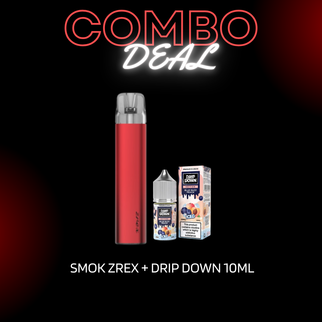 SMOK ZREX RF AND DRIP DOWN 10ML COMBO OFFER SMOK ZREX RF AND DRIP DOWN 10ML COMBO OFFER