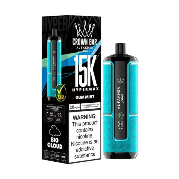 GUM MINT AL FAKHER CROWN BAR HYPERMAX DISPOSABLE