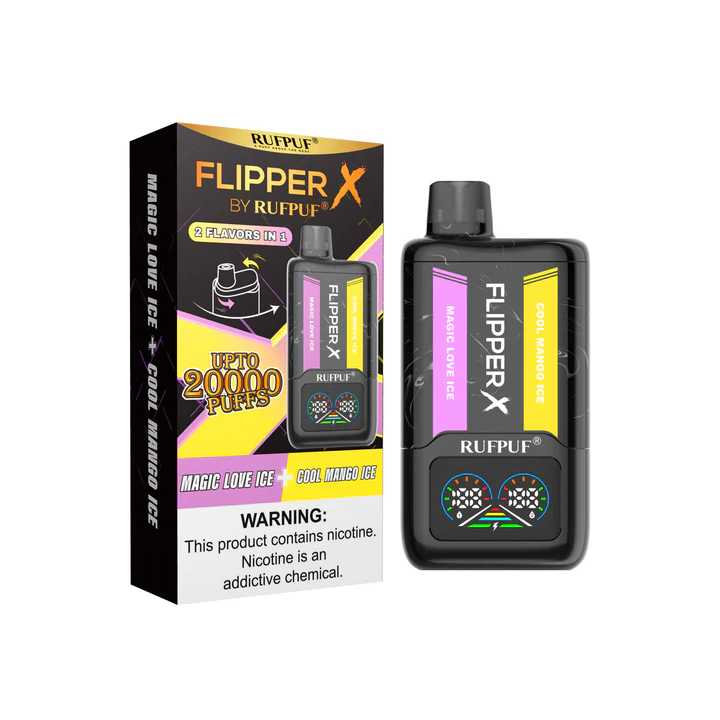 MAGIC LOVE AND COOL MANGO ICE RUFPUF FLIPPER X DISPOSABLE MAGIC LOVE AND COOL MANGO ICE RUFPUF FLIPPER X DISPOSABLE